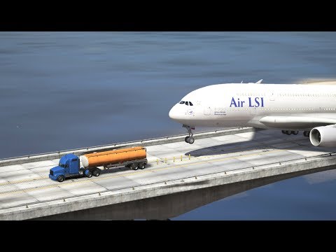 Massive Airplane "Miracle Emergency Landing" at Bridge (GTA 5 Funny Moments)