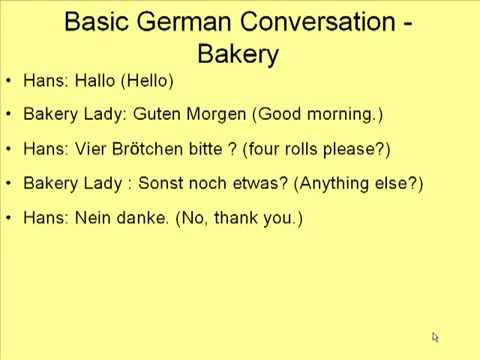 Teach yourself German Phrases - German Language Bakery - YouTube