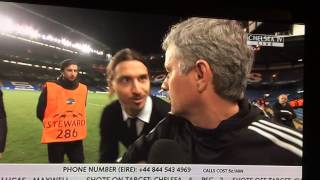 Ibrahimovic wishes Mourinho "good luck" in the Champions Le