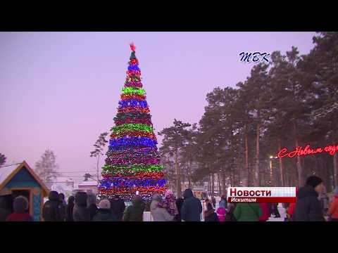 Огни зажглись на главной новогодней елке Искитима