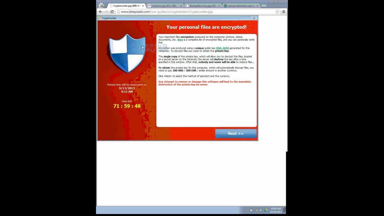 fixing crypto locker