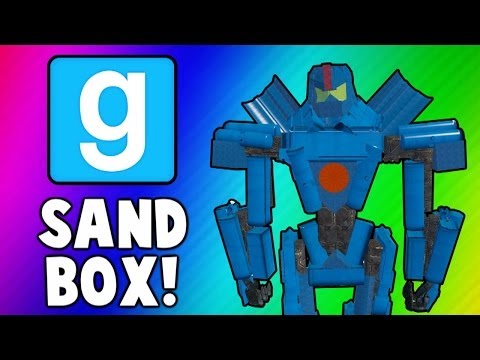 Gmod Sandbox Funny Moments - Robot Fails, Catapult, Delorean Fun (Garry's Mod)