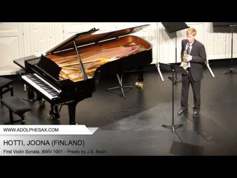 Dinant 2014 - Hotti, Joona - First Violin Sonata, BWV 1001 - Presto by J.S. Bach