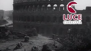 Roma. I lavori per la costruzione della nuova arteria fra piazza Venezia ed il Colosseo