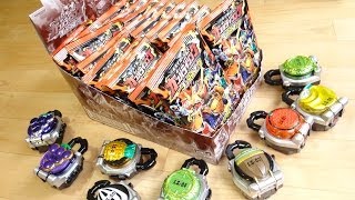 コンプリートなるか！？箱買い開封レビュー！ガンバライジングカード付き チョコスナック アソート確認 全10種 残り10個を一気に開封！仮面ライダーバトル 鎧武(ガイム) バロン 龍玄