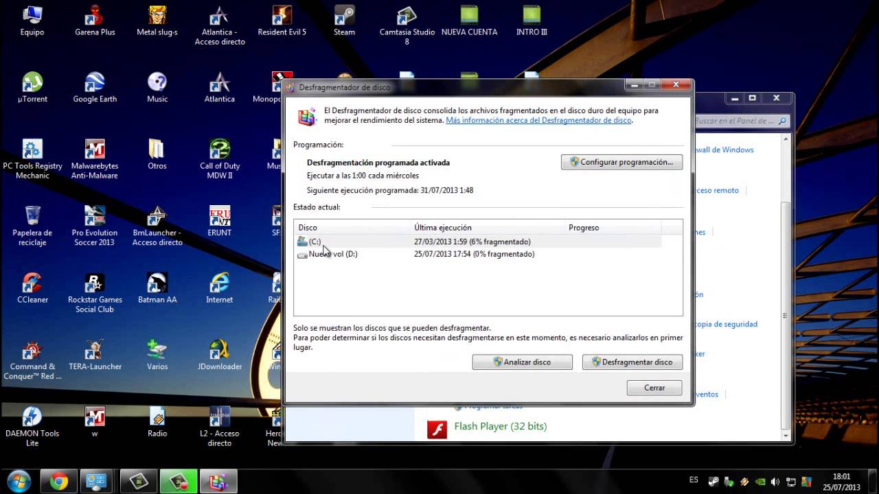 TUTORIAL : DESFRAGMENTAR DISCO DURO EN WINDOWS 7 - YouTube