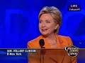 Sen. Hillary Clinton (D-NY) addresses the DNC