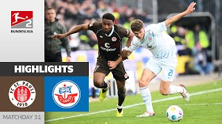 St.Pauli Takes The Lead In The Table! | St. Pauli — Rostock 1-0 | Highlights | MD31 — Bundesliga 2