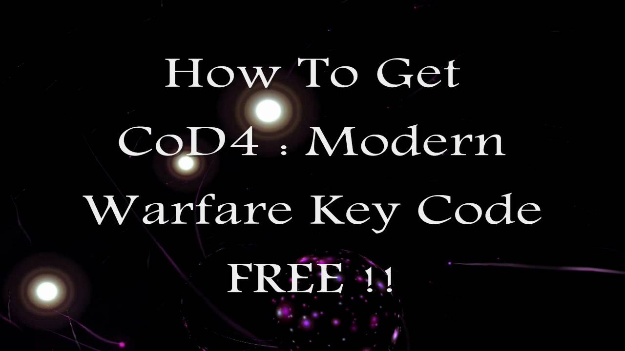 cod4 modern warfare key codes