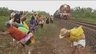 Famous Australian train 'mooned' to celebrate tenth year