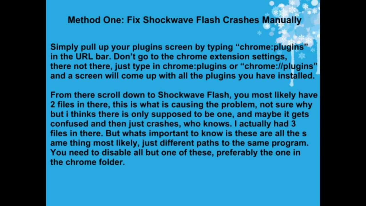 How To Fix Shockwave Flash Crashes in Google Chrome - YouTube