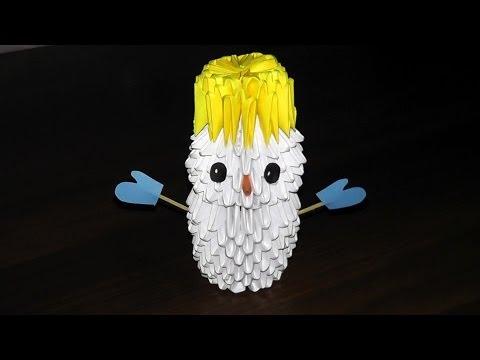 Снеговики из модульного оригами Снеговики из модульного оригами