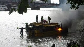 Thames Duck Boat Fire: 30 Pulled From River