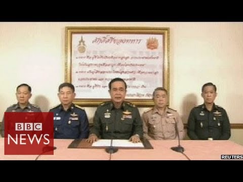 Thailand\'s army chief announces a coup d\'etat, with the military taking control of government and promising reforms after months of political turmoil.

Subscribe http://www.youtube.com/bbcnews
Check out our website: http://www.bbc.com/news 
Facebook: http://www.facebook.com/bbcworldnews
Twitter: http://www.twitter.com/bbcworld
Instagram: http://instagram.com/bbcnews