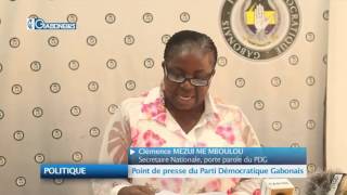 POLITIQUE : Point de presse du Parti Démocratique Gabonais