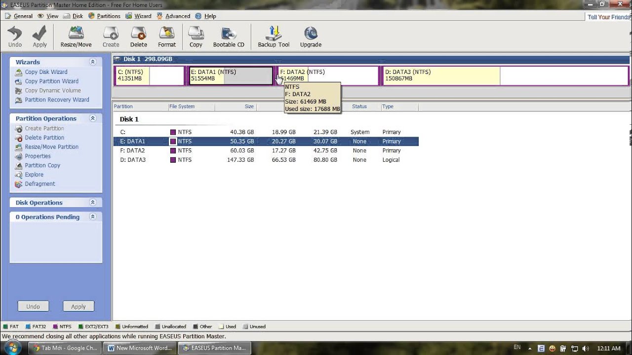 Phân chia ổ cứng với easeus partition master (epm) - YouTube