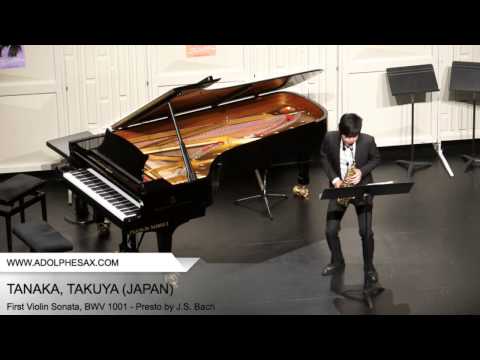 Dinant 2014 TANAKA Takuya (First Violin Sonata, BWV 1001 Presto by J S Bach )