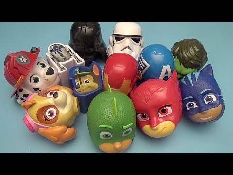 Surprise Egg Opening Memory Game for Kids! PJ Masks Paw Patrol Marvel Avengers
