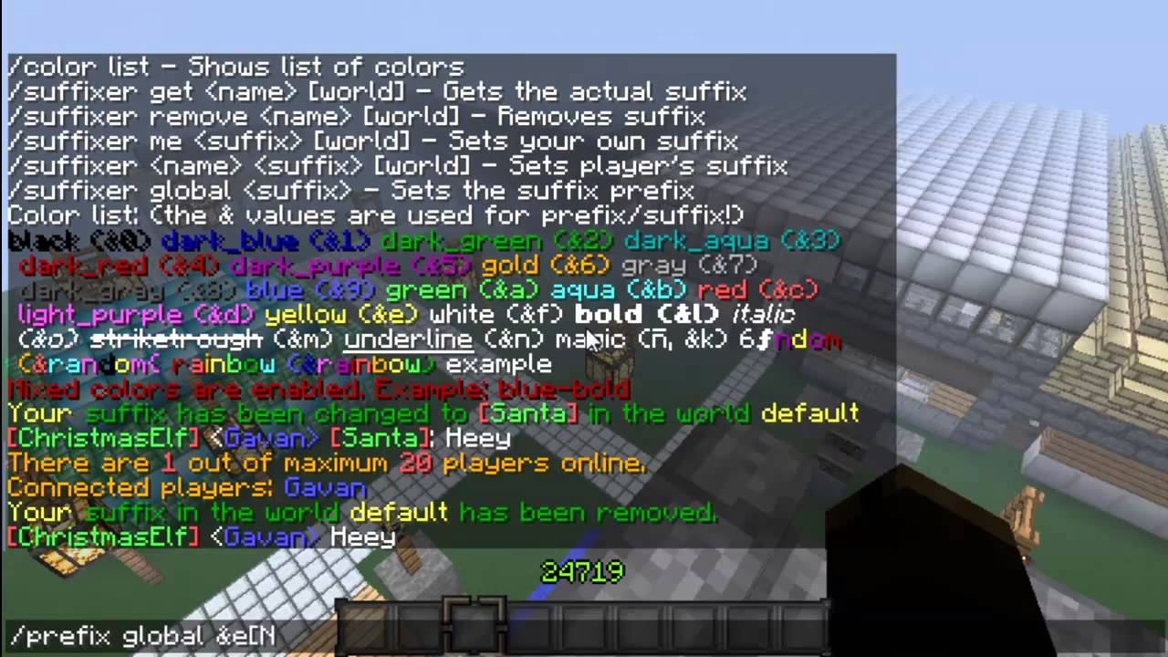 Minecraft ColorMe Plugin - YouTube