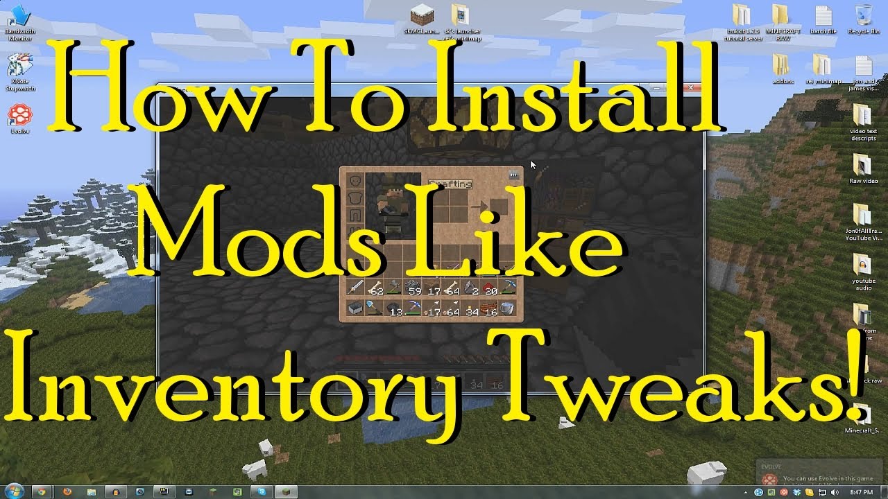 Install Minecraft Mods 1.7.4 1.2.5 1.5 - Inventory Tweaks - Modloader ...