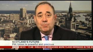 Alex Salmond on BBC News channel, 7 Feb 2014