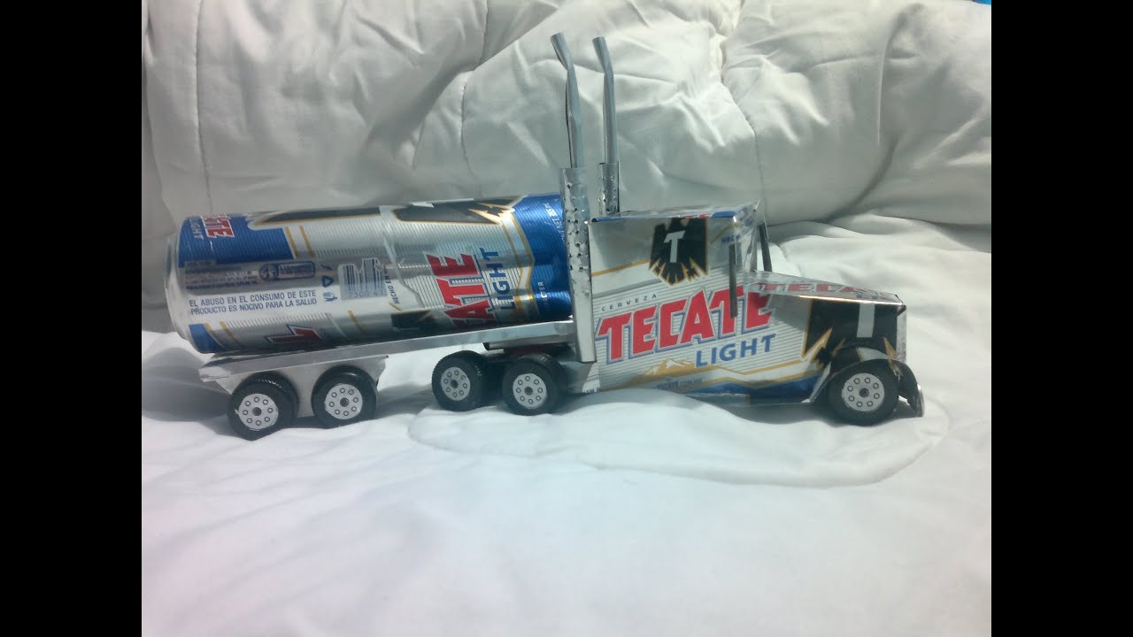 trailer hecho con latas de aluminio tutorial truck made from aluminum