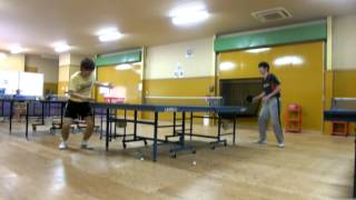 Table Tennis【卓球】モーションのわかりにくい巻き込みサーブ