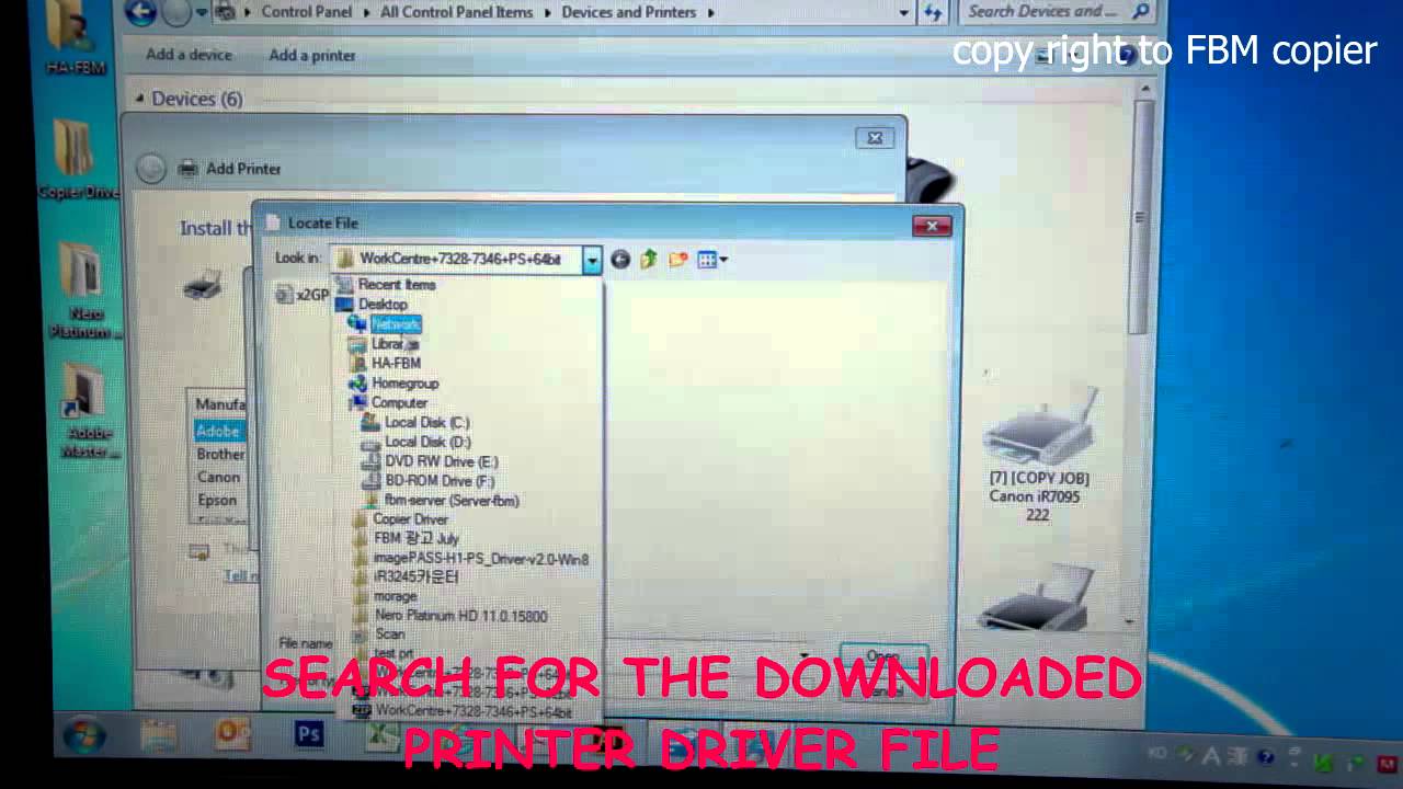 How to Install Xerox Workcentre 7328 - 7346 Driver on Windows 7 ...