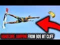 Skok na kitesurfingu z 900 metrowego klifu