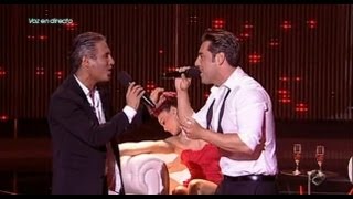 David Bustamante y Pitingo cantan "Contigo en la distancia" en "El Número Uno"