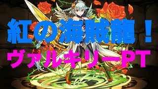 パズドラ攻略！紅の海賊龍　地獄級を薔薇ヴァルキリー回復PTで攻略してきたよー！