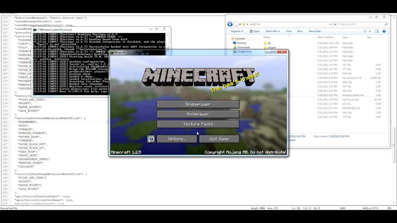 Minecraft Bukkit Factions Plugin 1.2.5: How to Setup Configuration ...