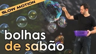 Bolha de sabão em slow motion