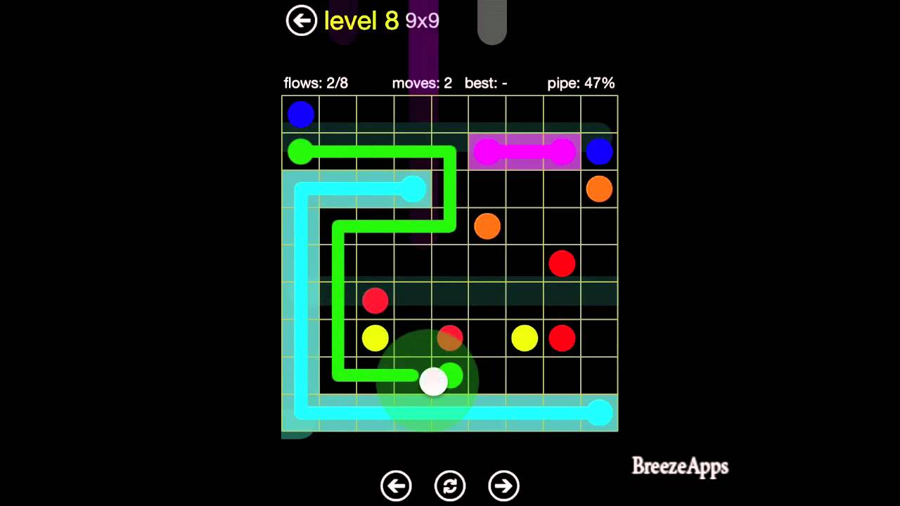 Flow Free 9x9 level 8 (Regular Pack Hard)‬ - YouTube