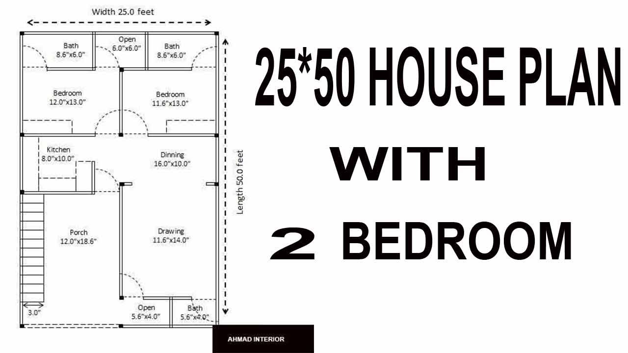 Low Cost 2 Bedroom Indian Home Plan