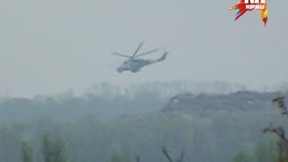 Украинские вертолеты бомбят Славянск с воздуха