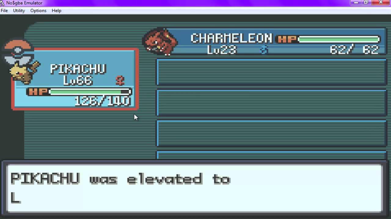 Pokemon Fire Red Rare Candy Cheat for No$gba - YouTube