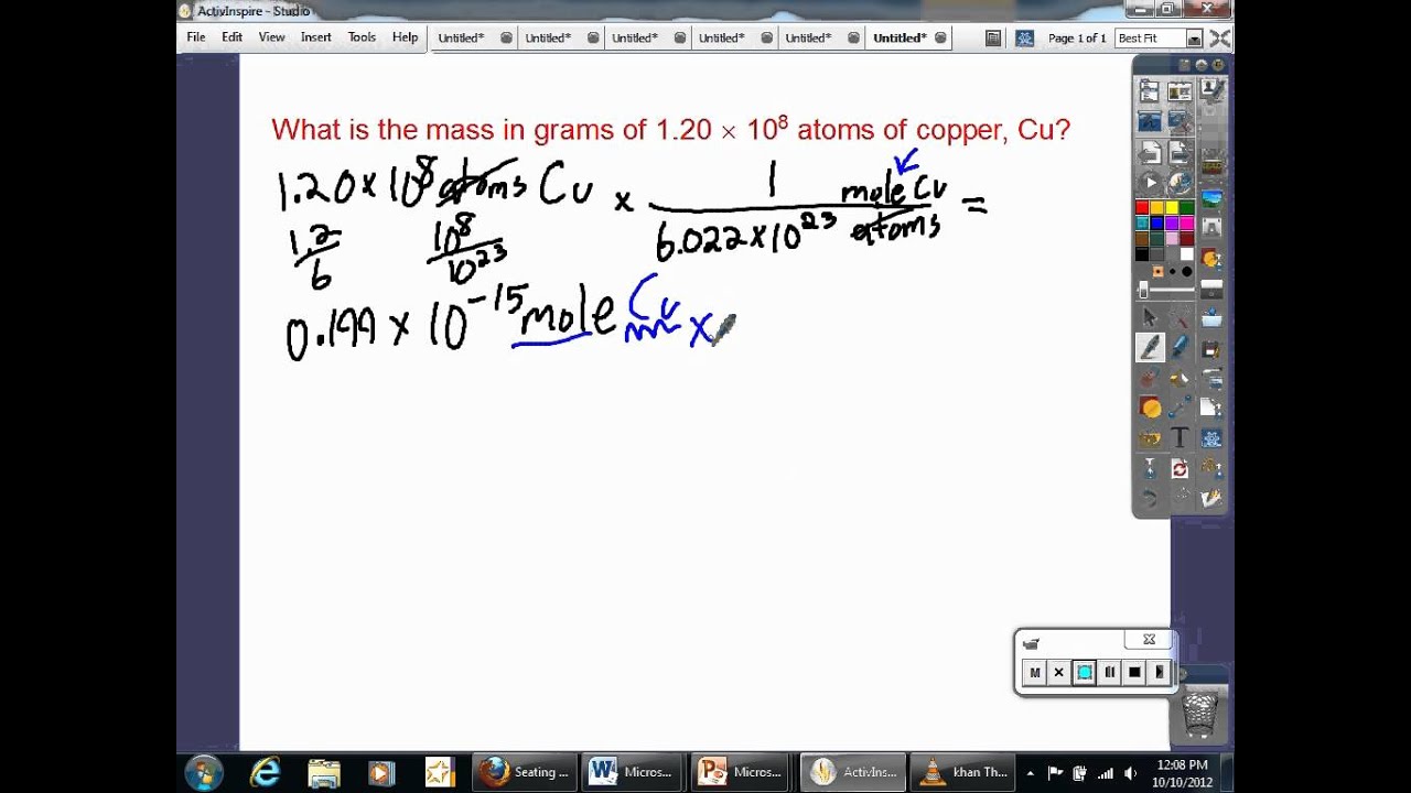 example of how to convert atoms to mass.avi - YouTube