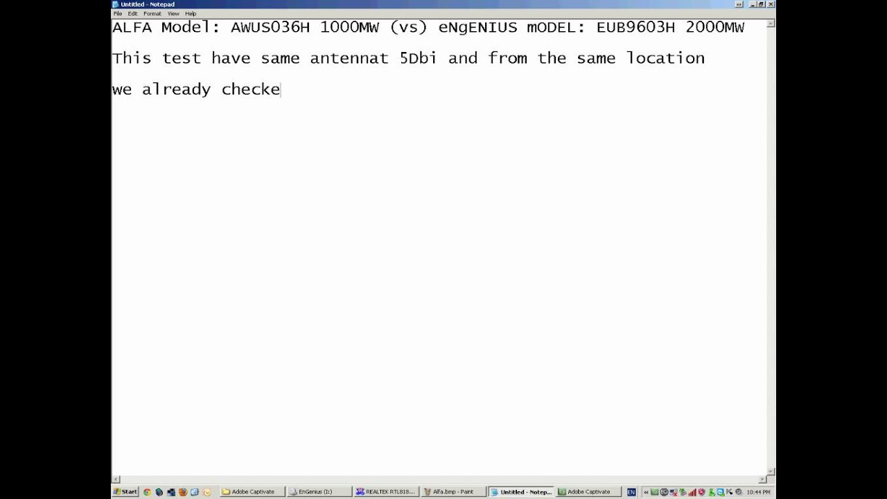 Alfa AWUS036H 1000mw (Driver) vs EnGenius EUB9603H 2000mw - YouTube