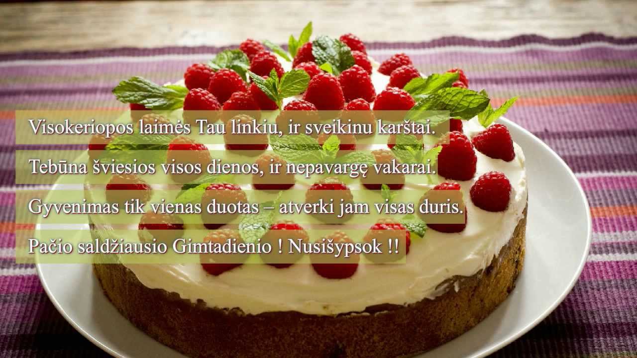Sveikinu SU GIMTADIENIU - YouTube