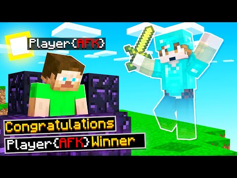 I HELP an AFK Player Win MINECRAFT (funny)