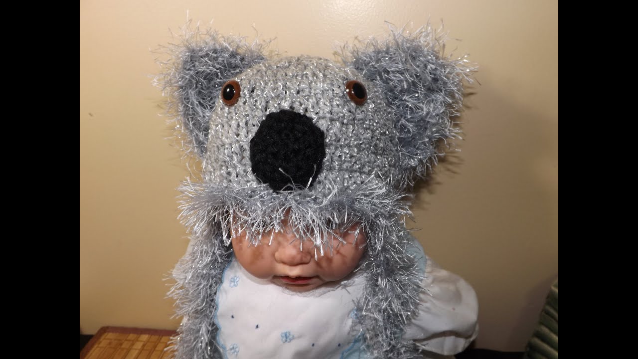 Crochet Koala Hat - YouTube