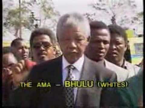 Mandela: Speaking to reporters after singing to kill whites