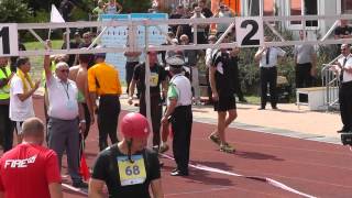 O.Kubala, J.Pěkný, P.Krpec a J.Arwai  Finále 100m na MČR v Mladé Boleslavi 24.8.2013