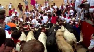 Angustia en Pamplona, séptimo encierro de San Fermín 13/07/2013