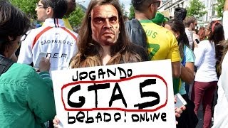 BUGANDO no GTA V BEBADO!! (com Terror e Polado)