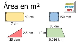 Matemáticas: Áreas de figuras planas