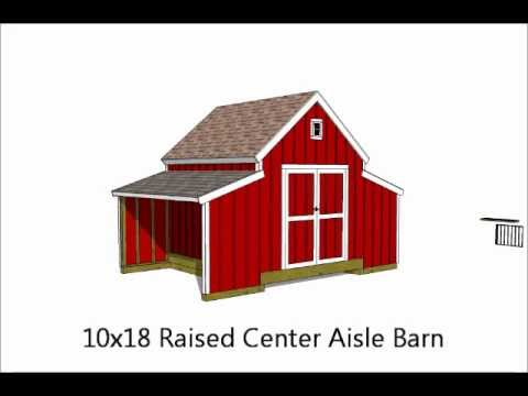 10 Barn and Gambrel Shed Plans From Icreatables.wmv - YouTube