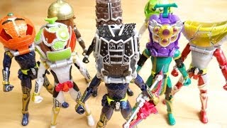 ジンバーレモンアームズ【着せ替え動画】全ライダーにジンバー装着！AC10 アームズチェンジシリーズ チェリー ピーチ メロン 4フォーム変身 仮面ライダー鎧武(ガイム)