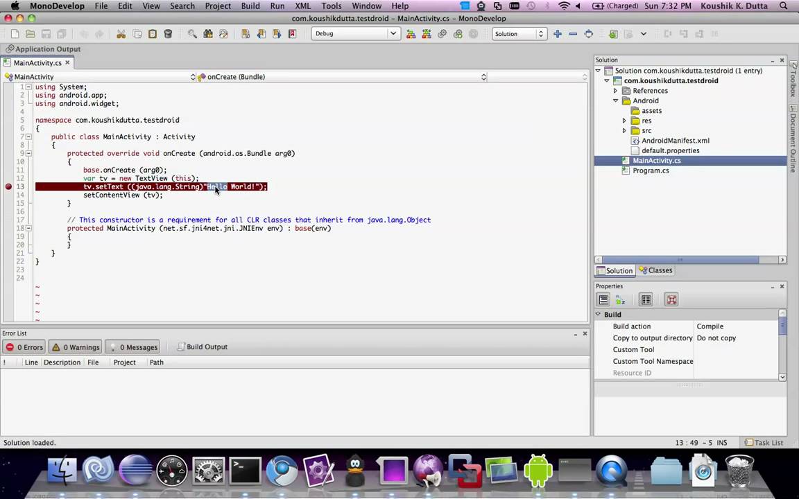 Writing Android Applications using Mono and MonoDevelop - YouTube